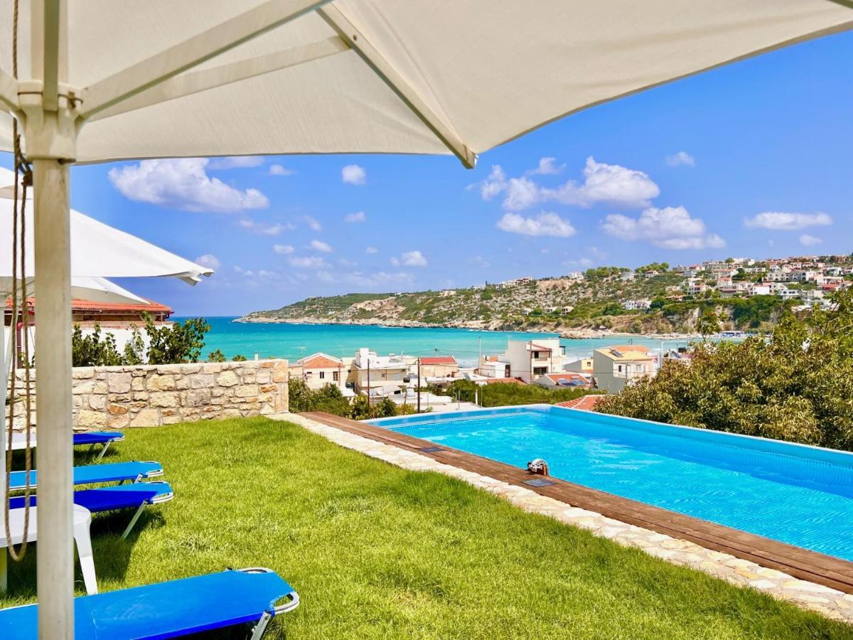 Beach Villa Evgenia With Private Pool By Dadovillas Almirida المظهر الخارجي الصورة